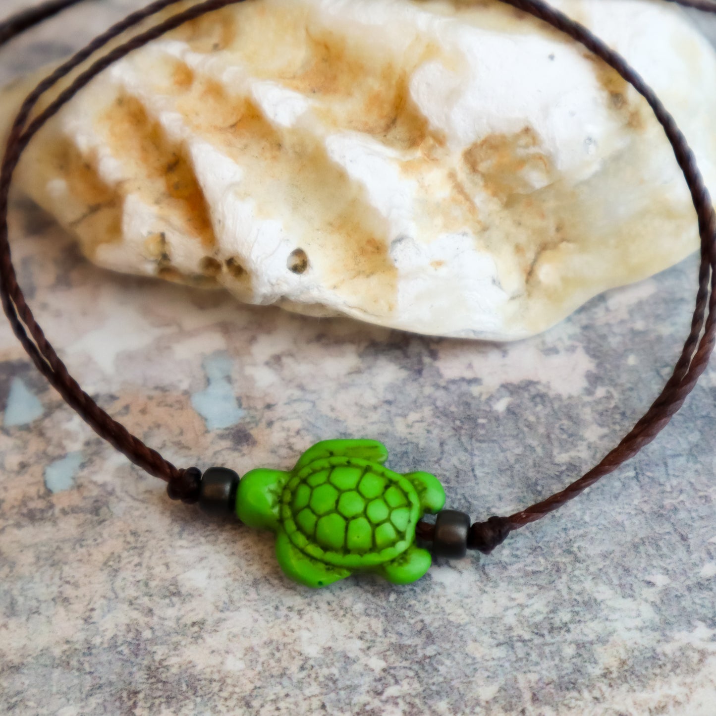 Howlite Sea Turtle Bracelet