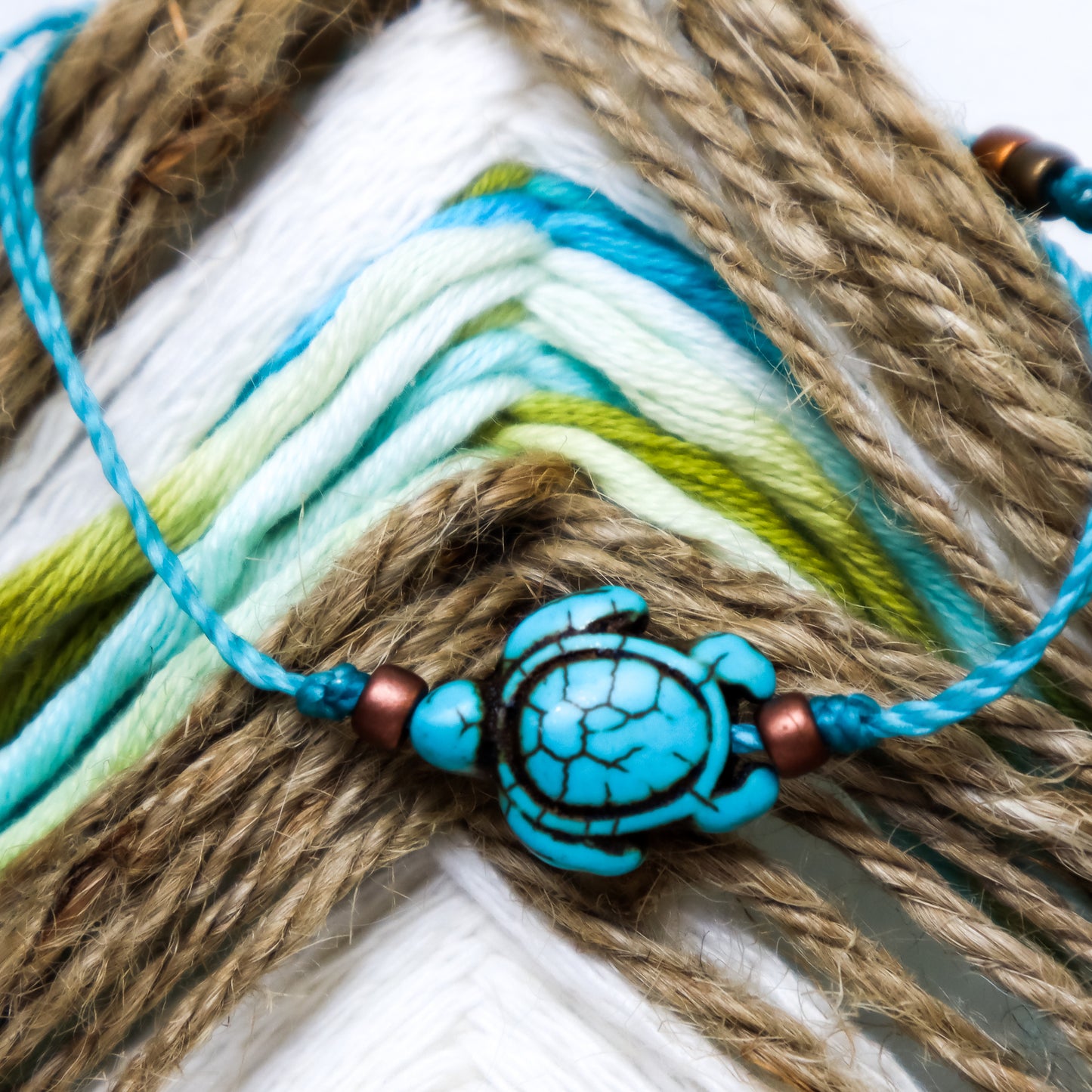 Howlite Sea Turtle Bracelet