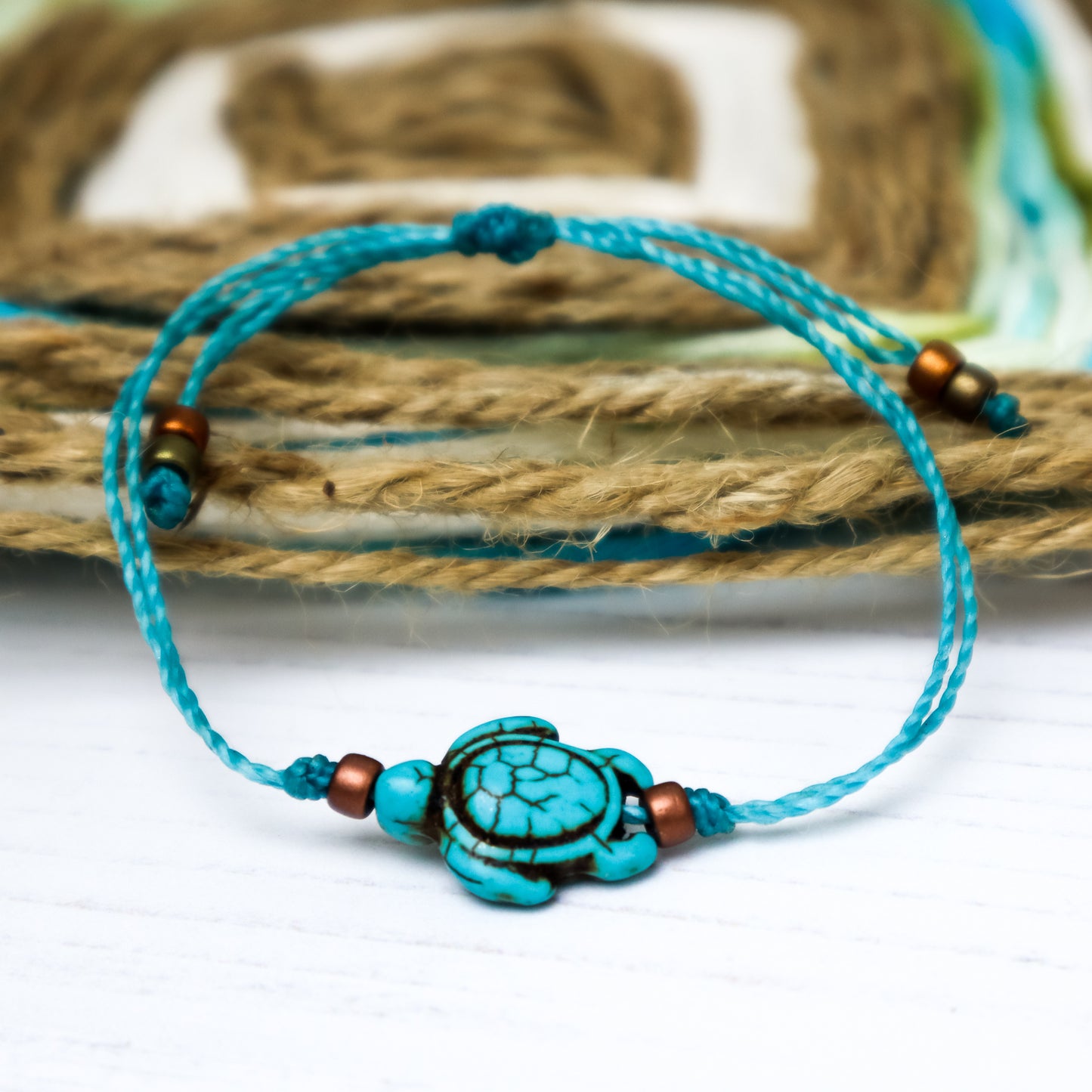Howlite Sea Turtle Bracelet