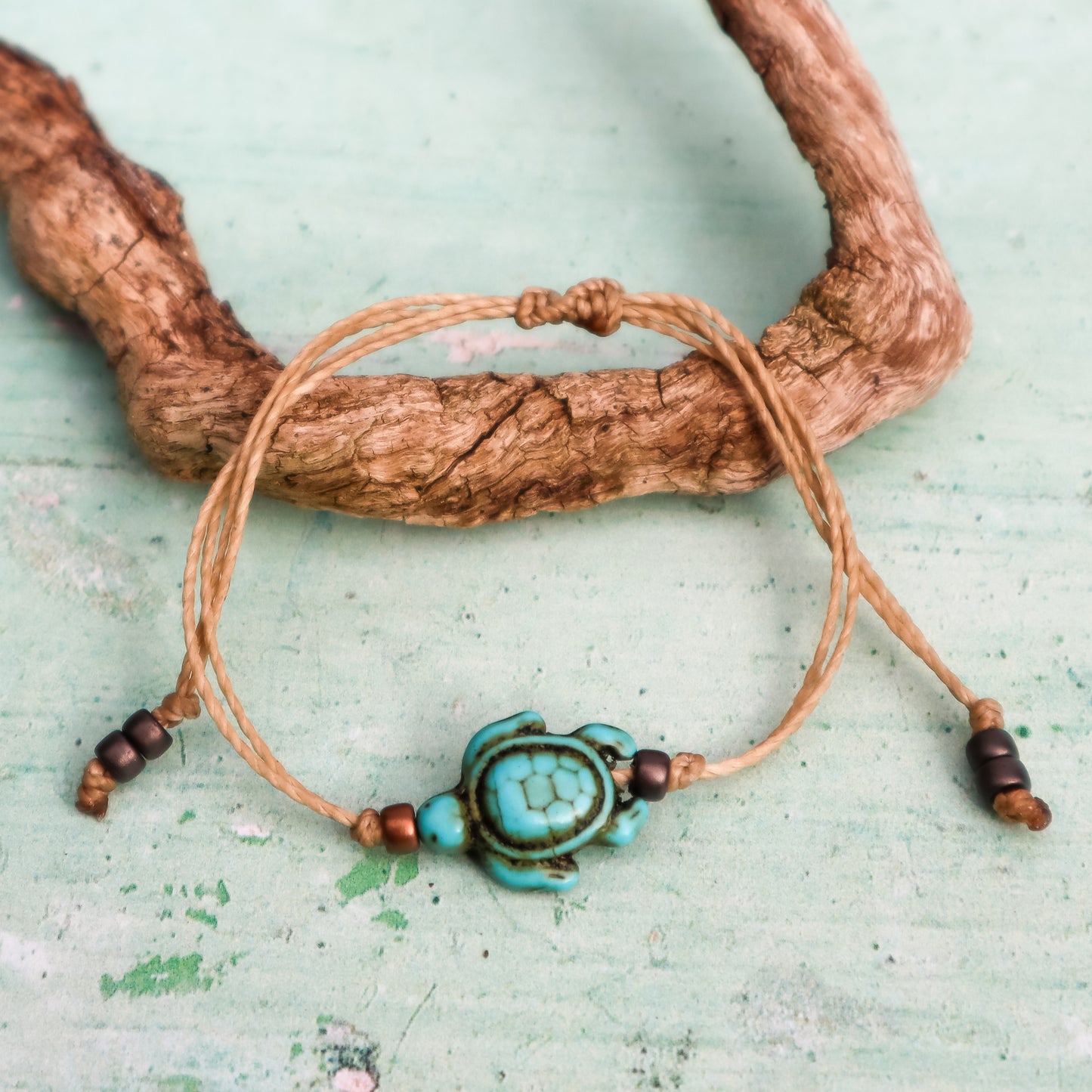 Howlite Sea Turtle Bracelet