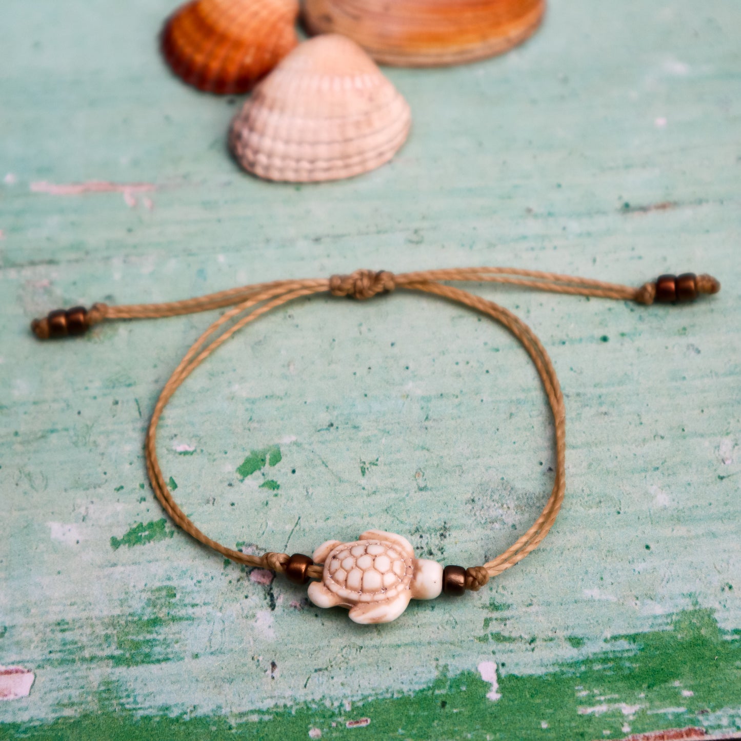 Howlite Sea Turtle Bracelet